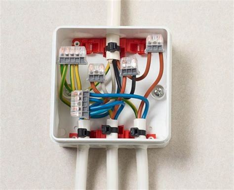 red line on junction cable box|covering junction box wiring.